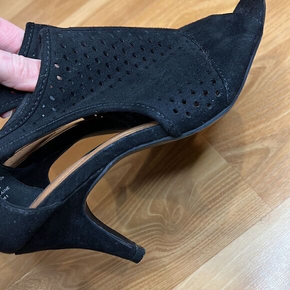 Faux Suede Cut Out Heels Womens 7 - Picture 6 of 8